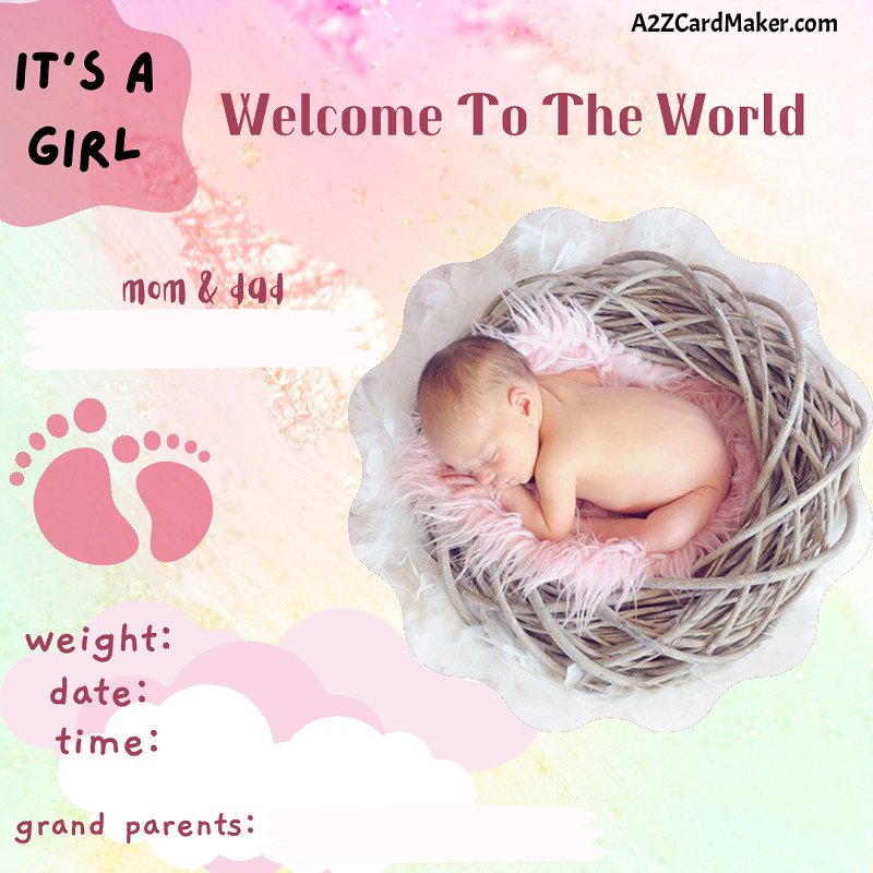 Announcement for New Born Baby Girl: Create Lasting Memories