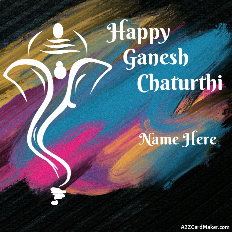 Ganesh Chaturthi Banner Design with Editing Name
