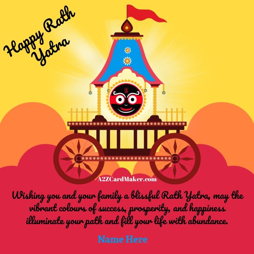 Happy Jagannath Rath Yatra Day Wishes & Greetings Card