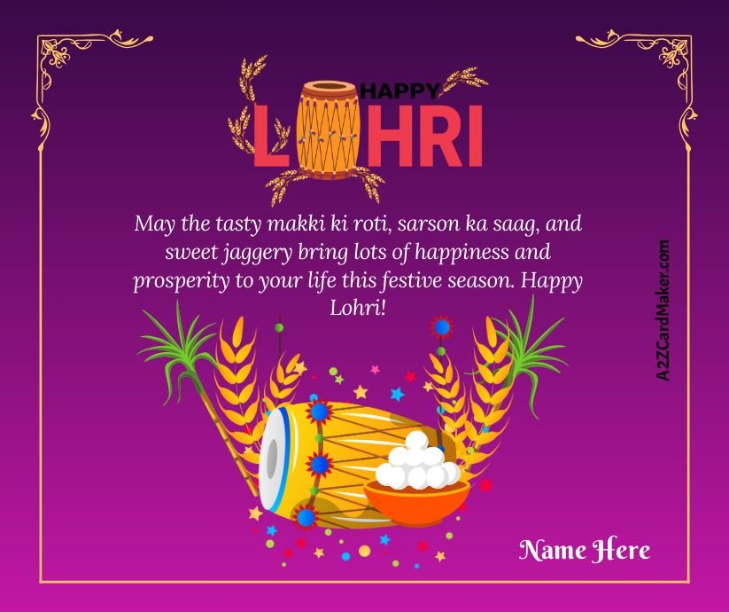 Happy Lohri  Wishes Image for facebook Post