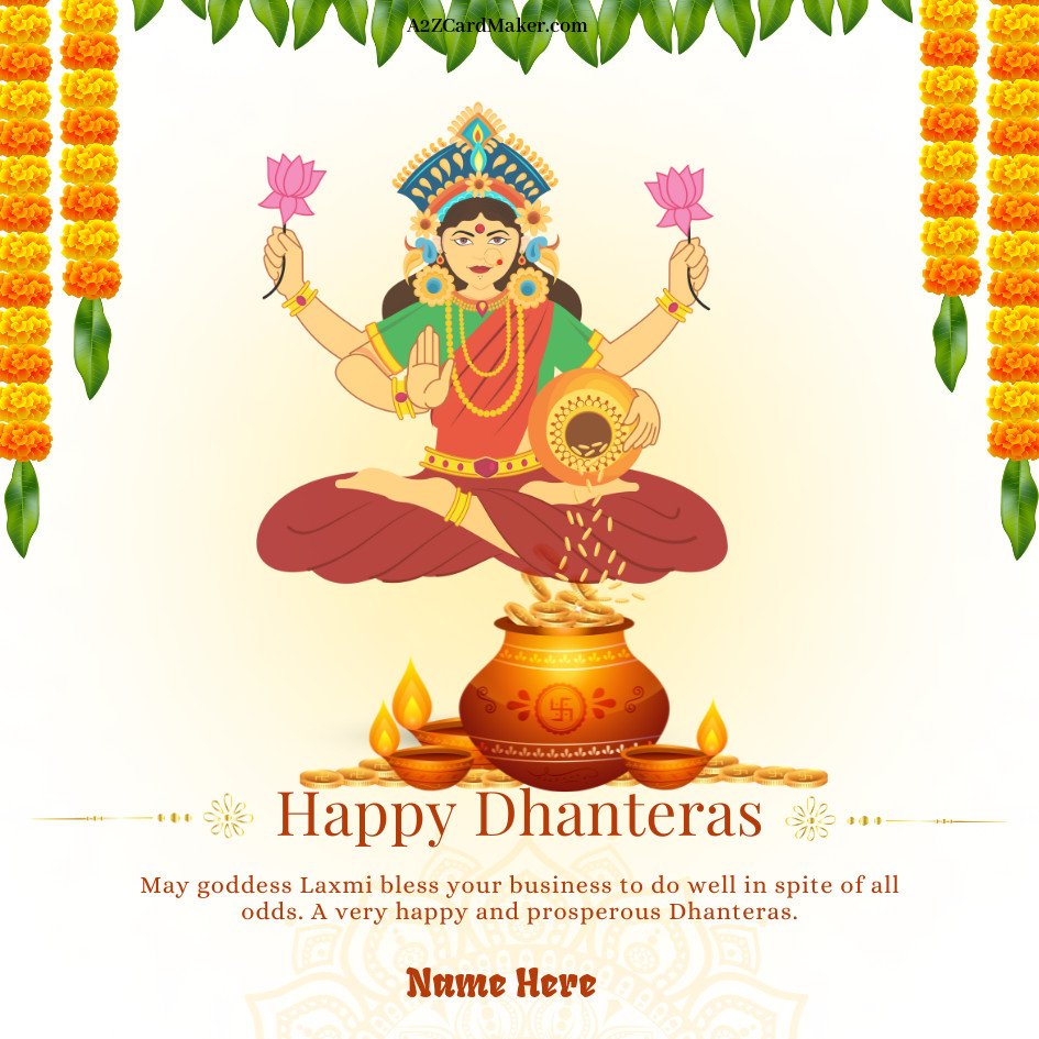 New Happy Dhanteras Images With Laxmi Devi Instagram Post
