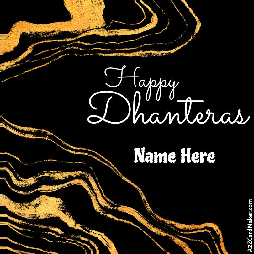 Personalized Dhanteras Greeting Card With Name
