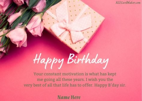 Captivating Greetings: Happy Birthday Sir With Floral Delight