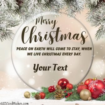 Happy Christmas Wishes Quote With Name