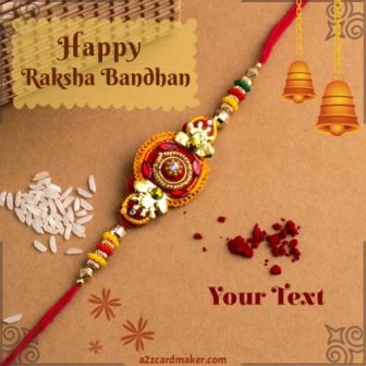 Raksha Bandhan Images with Rakhi and Kumkum Chokha
