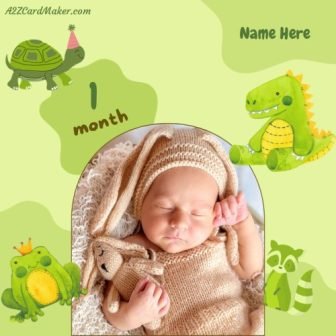 Whimsical Milestone Celebrations: Animal Theme Photo Cards