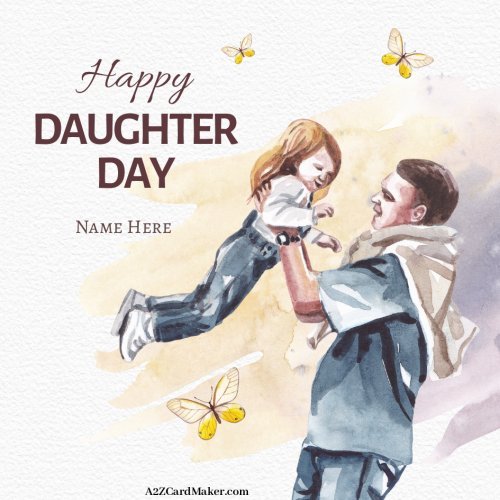 Custom Daughter's Day Greeting Card for Father and Daughter