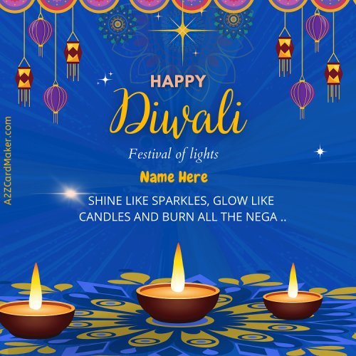 Diwali 2023: Your Name on Greeting Cards