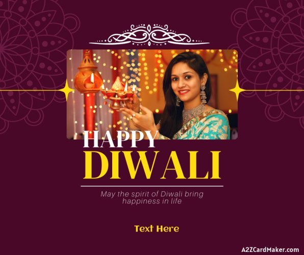 Diwali card with photo
