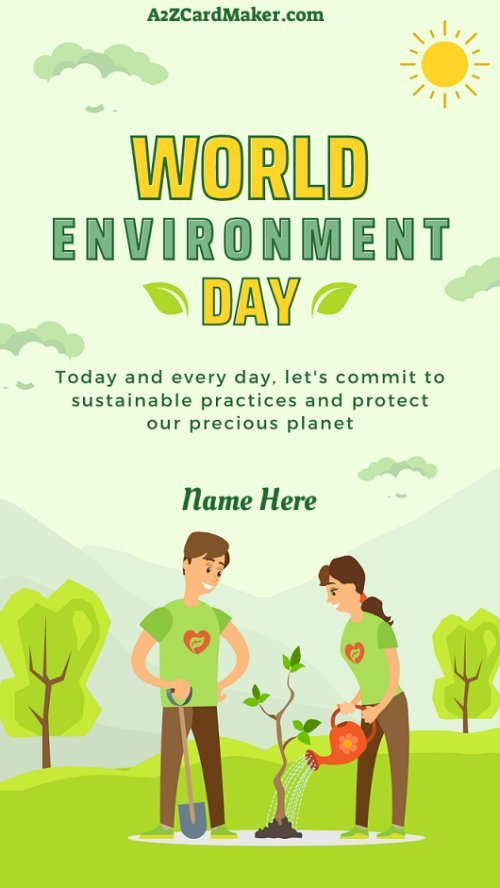 Environment Day Greetings With Your Name
