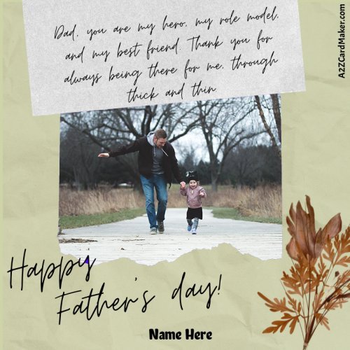 Father's Day Photo with Quotes in English