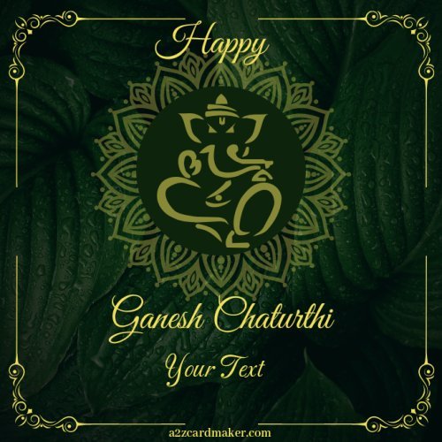 Ganesh Chaturthi Wishes Image | Green Leaves, Eco Friendly