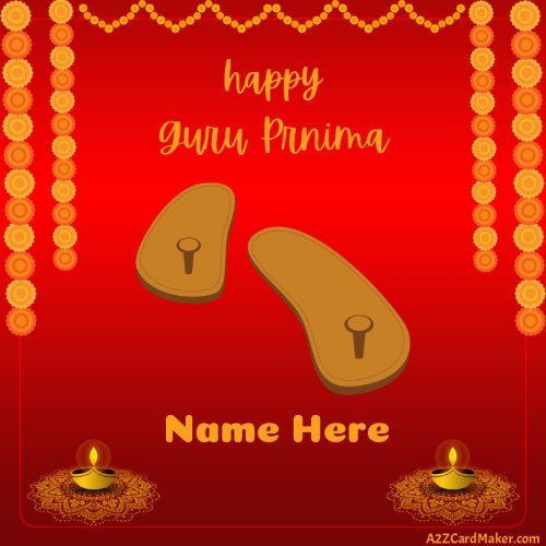 Guru Purnima Greeting Card with Your Name : Honoring Wisdom