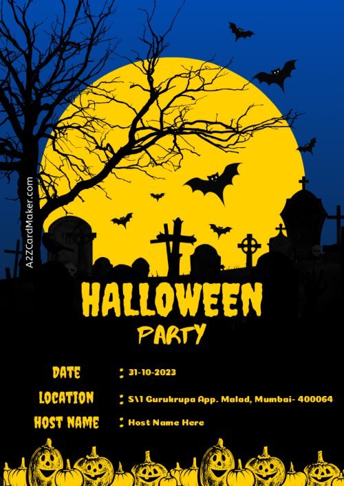Halloween Party Invitation Card & Free Download