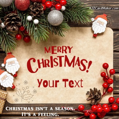 Happy Christmas Greeting Card | A2ZCardMaker.com