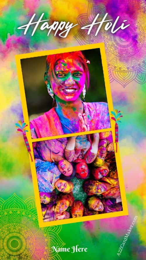 Happy Holi With Photo Instagram Stories