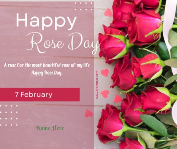 Happy Rose Day Wishes Images with Name