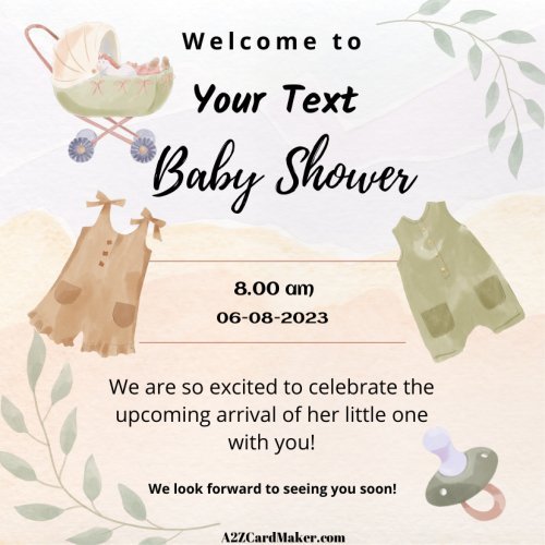 Join Us in Welcoming: Baby Shower Invitation with Name and Date