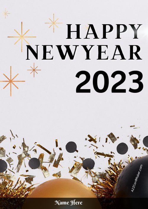 Name in Lights: Luxurious Happy New Year 2023 Edition