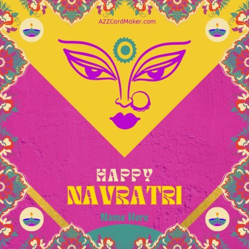 Navratri Wishes in Your Name: Personalized Goddess Durga Pics Greetings