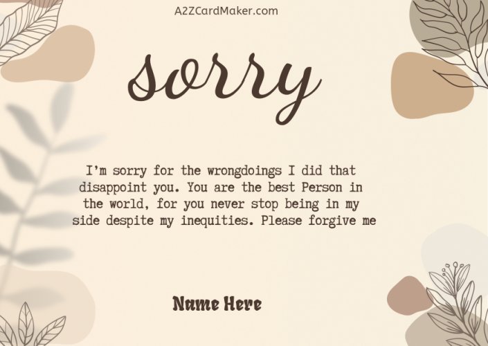 Personalized Sorry Quotes for Your Friends