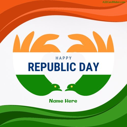 Republic Day Greetings with Name Customization