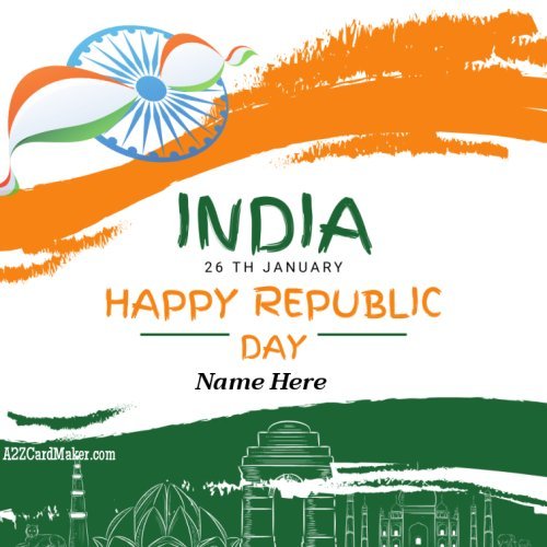 Republic Day Wishes with Name Pictures Free Download