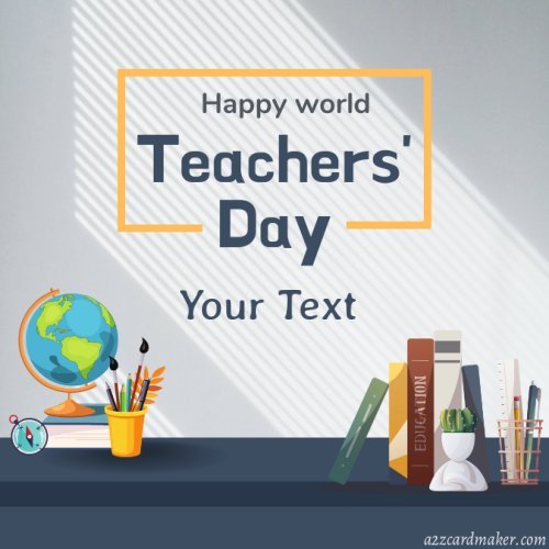Teacher's Day Image and greeting card With Name