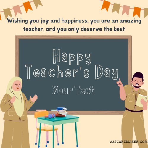Teacher's Day Special Greetings Card Image with Name