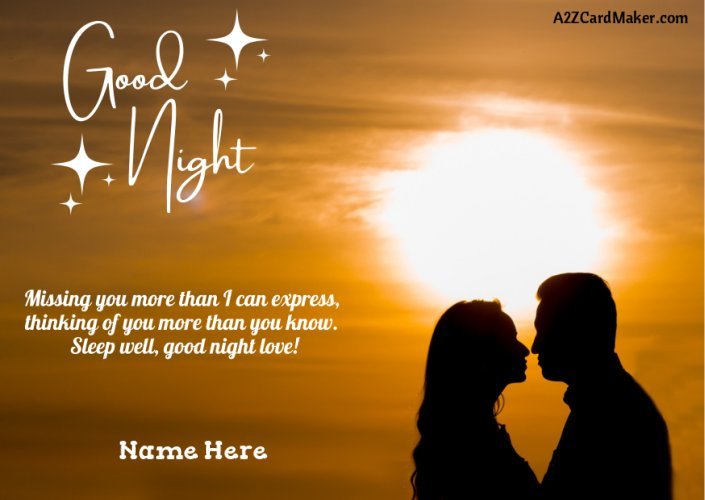 Your Personal Touch: Romantic Good Night Images with Your Name